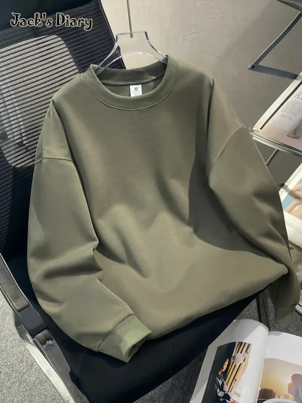 Áo nỉ cotton pha trộn thường ngày cho nam - Cổ tròn, Áo chui đầu dài tay có thiết kế in họa tiết hợp thời trang, Có thể giặt bằng máy - XL