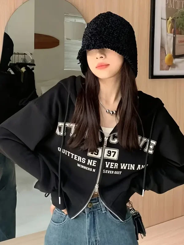 Y2K Style Hoodie from Japan And South Korea - S
